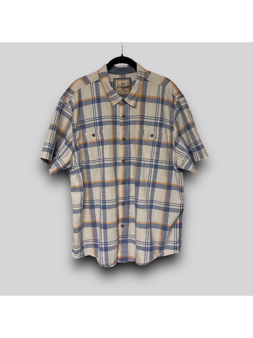 Vintage Outdoor Life Men's Plaid Button-Down Shirt Size XXL EUC Country Casual